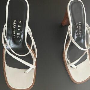 MAURO GAFARELLI White Strappy High-Heel Sandals